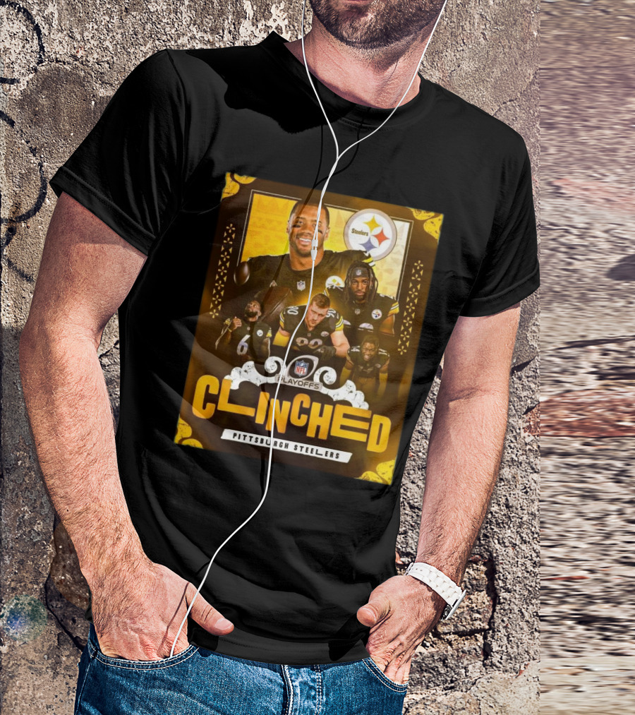 Pittsburgh Steelers 2024 NFL Playoffs Clinched T-Shirt