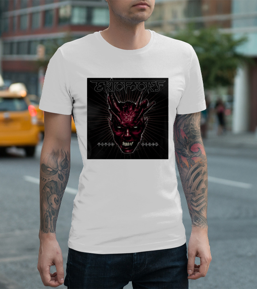 Ektomorf Vivid Black Devil Face T-Shirt