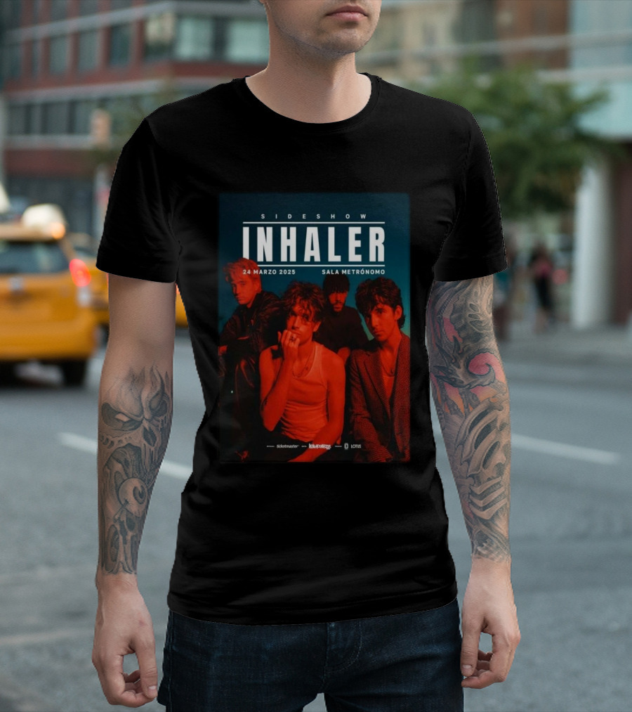Sideshow Inhaler 24 Marzo 2025 Sala Metronomo T-Shirt