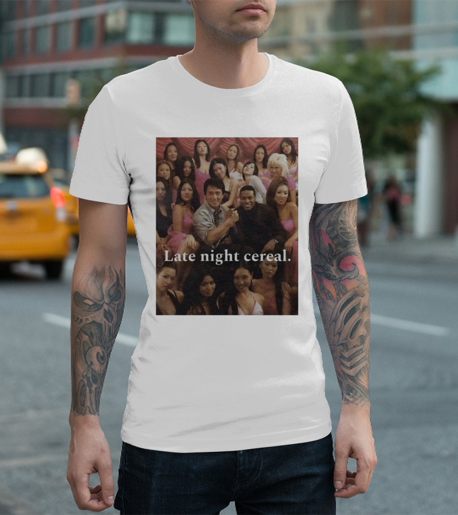 Late Night Cereal Rush Hour Movie Scene T-Shirt