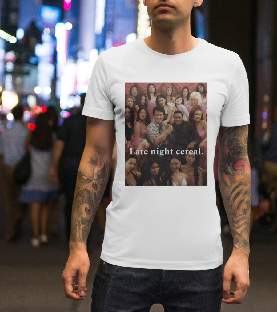 Late Night Cereal Rush Hour Movie Scene T-Shirt