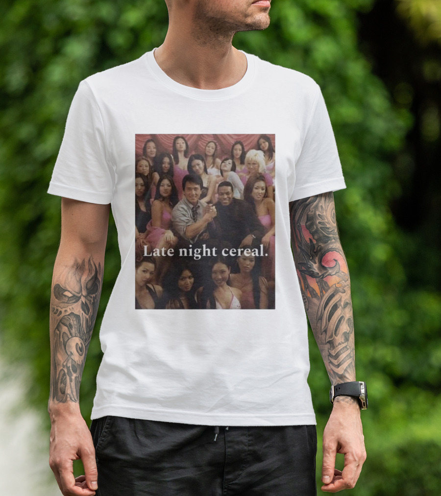 Late Night Cereal Rush Hour Movie Scene T-Shirt