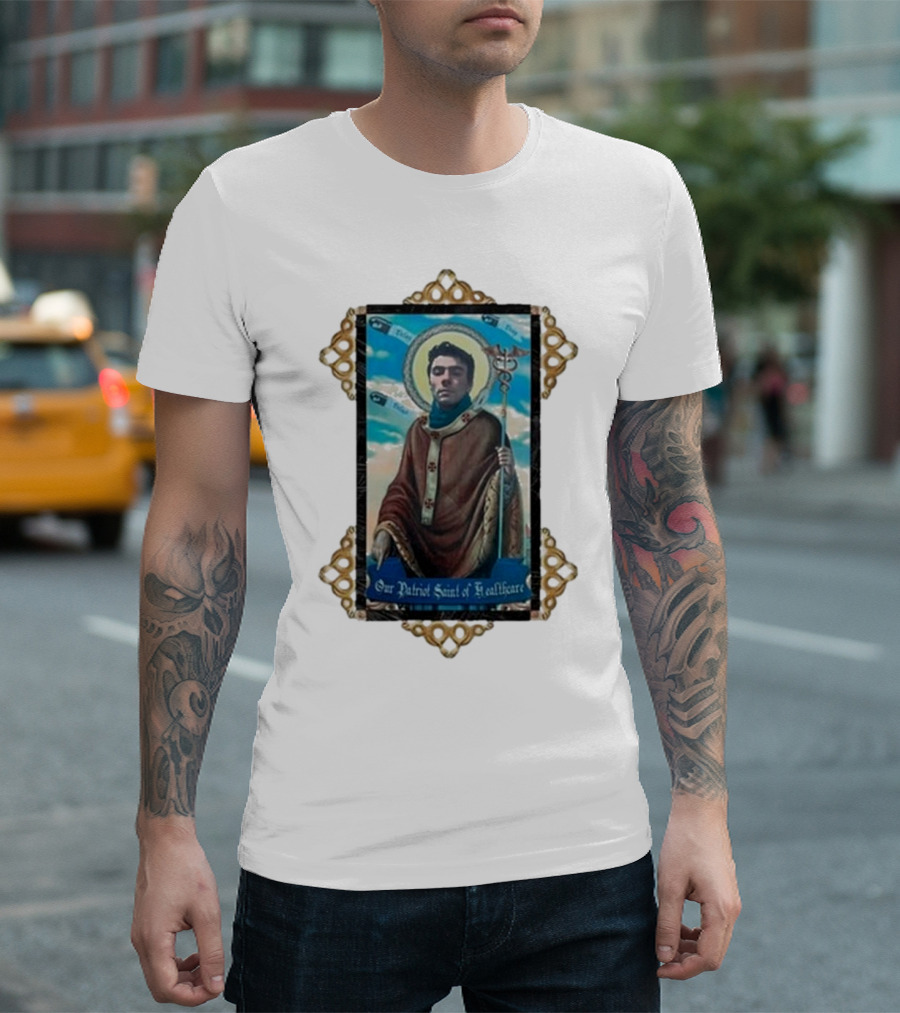 Toy De Jour Luigi Mangione Our Patriot Saint Of Healthcare Framed Image T-Shirt