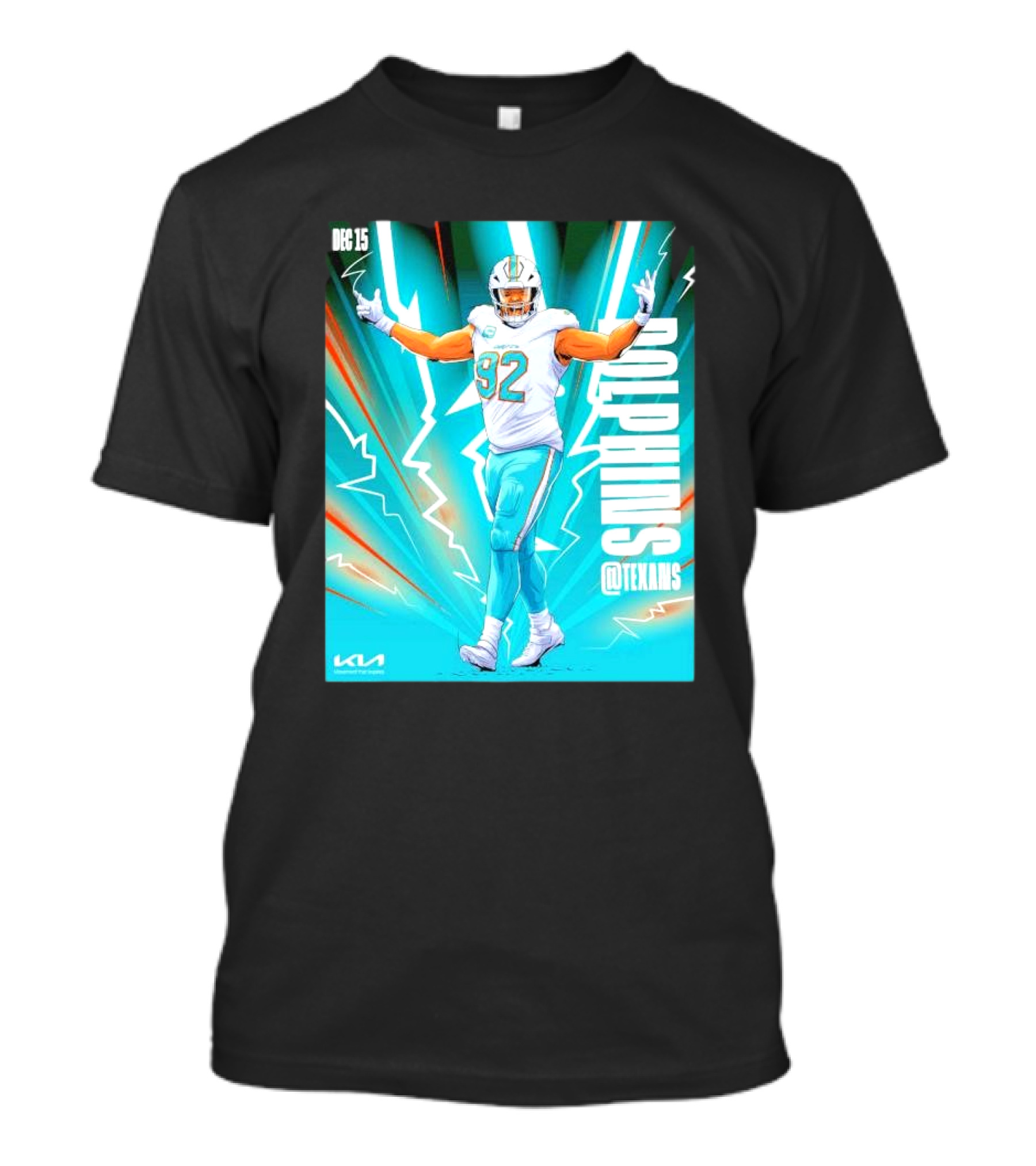 Dec 15 Miami Dolphins @ Texans Zach Sieler Cartoon T-Shirt