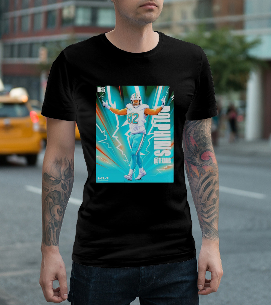 Dec 15 Miami Dolphins @ Texans Zach Sieler Cartoon T-Shirt