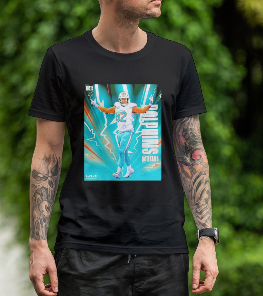 Dec 15 Miami Dolphins @ Texans Zach Sieler Cartoon T-Shirt