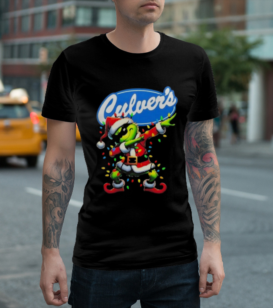 Culver's Santa Grinch Dabbing Christmas T-Shirt