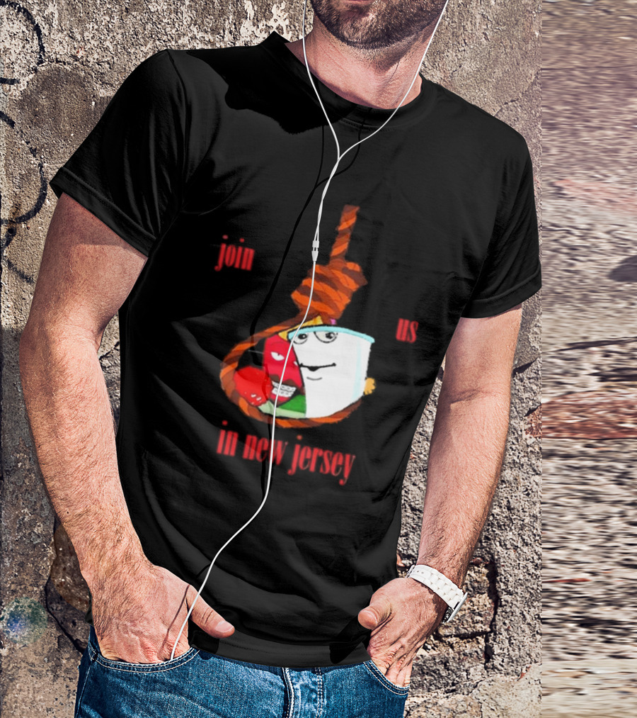 Join Us In New Jersey Mischa Aqua Teen Hunger Force Characters Rope T-Shirt