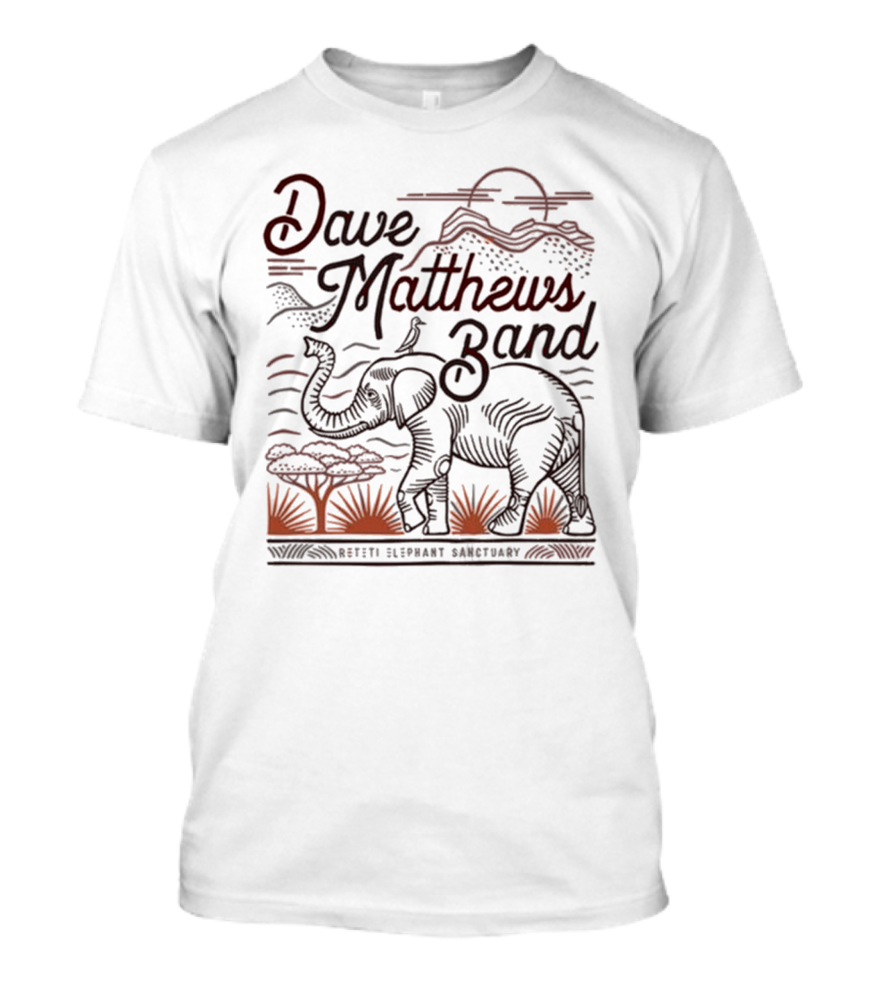 Dave Matthews Band Reteti Elephant Sanctuary 2024 Elephant T-Shirt