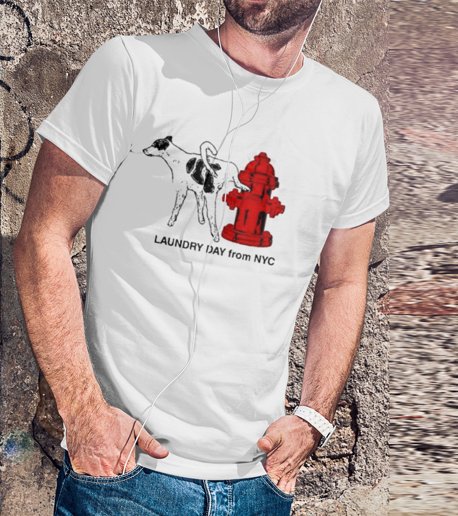 Laundry Day From NYC Fire Hydrant Cow T-Shirt