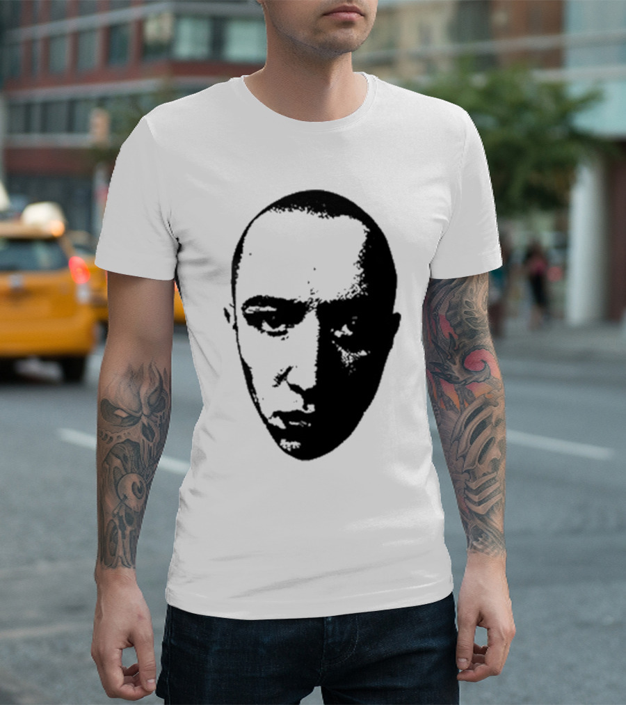 Jack Kays Jack Face 2024 Edgy Monochrome Portrait T-Shirt