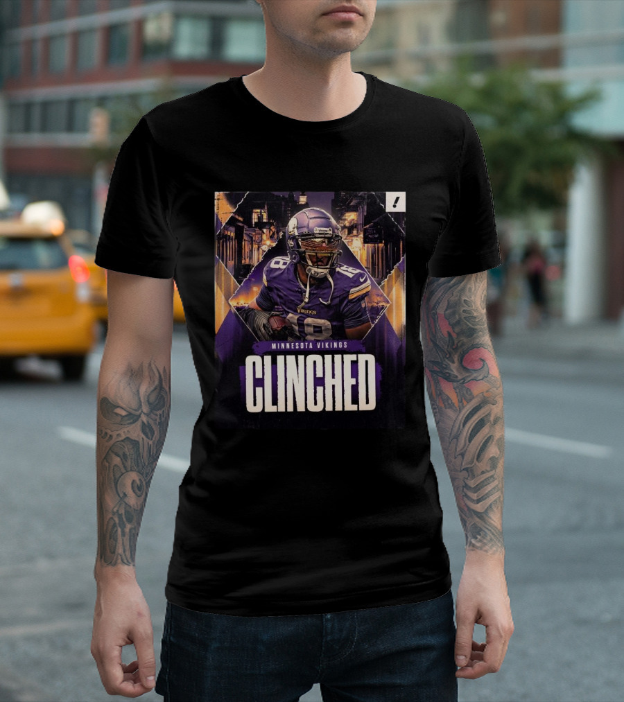 Minnesota Vikings Clinched 2024 NFL Playoffs Victory T-Shirt