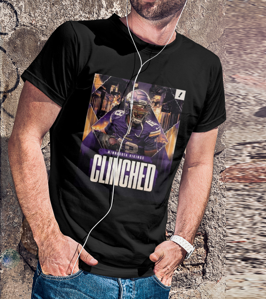 Minnesota Vikings Clinched 2024 NFL Playoffs Victory T-Shirt