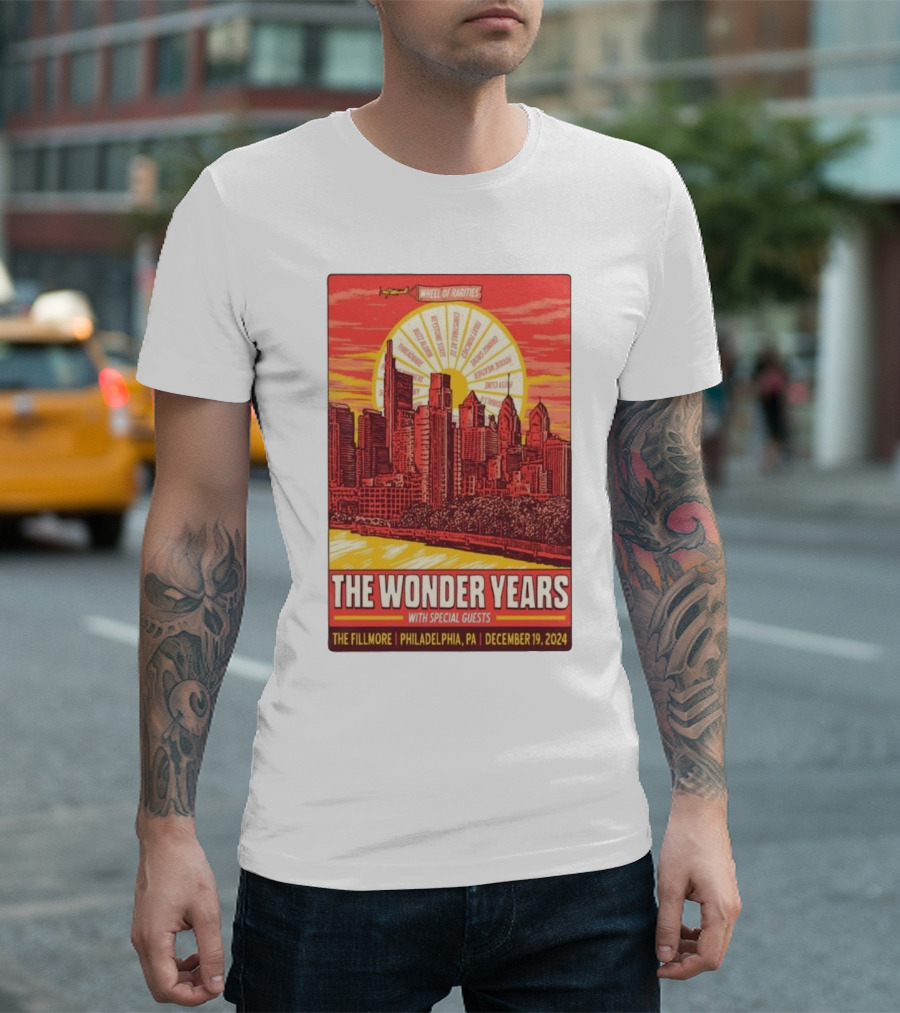 The Wonder Years Wheel of Rarities Tour December 19 2024 The Fillmore Philadelphia PA Special Guests T-Shirt