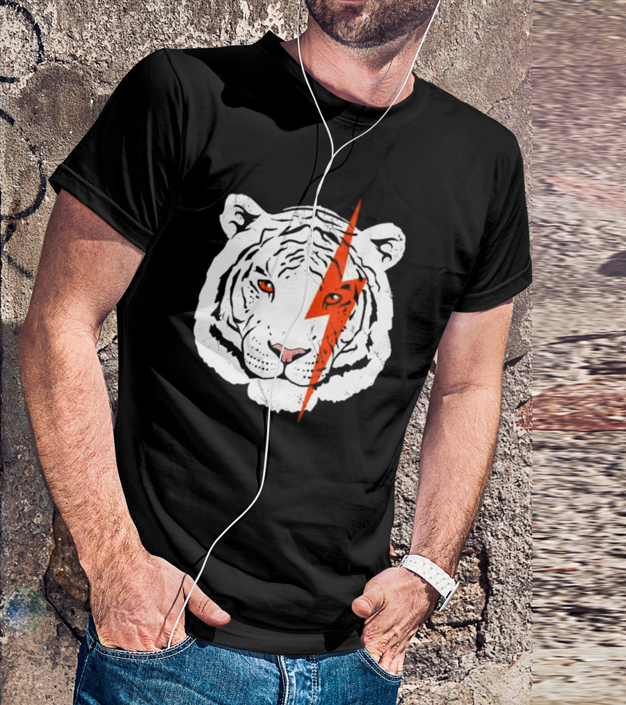 Cincinnati Bengals Lightning Tiger Logo T-Shirt