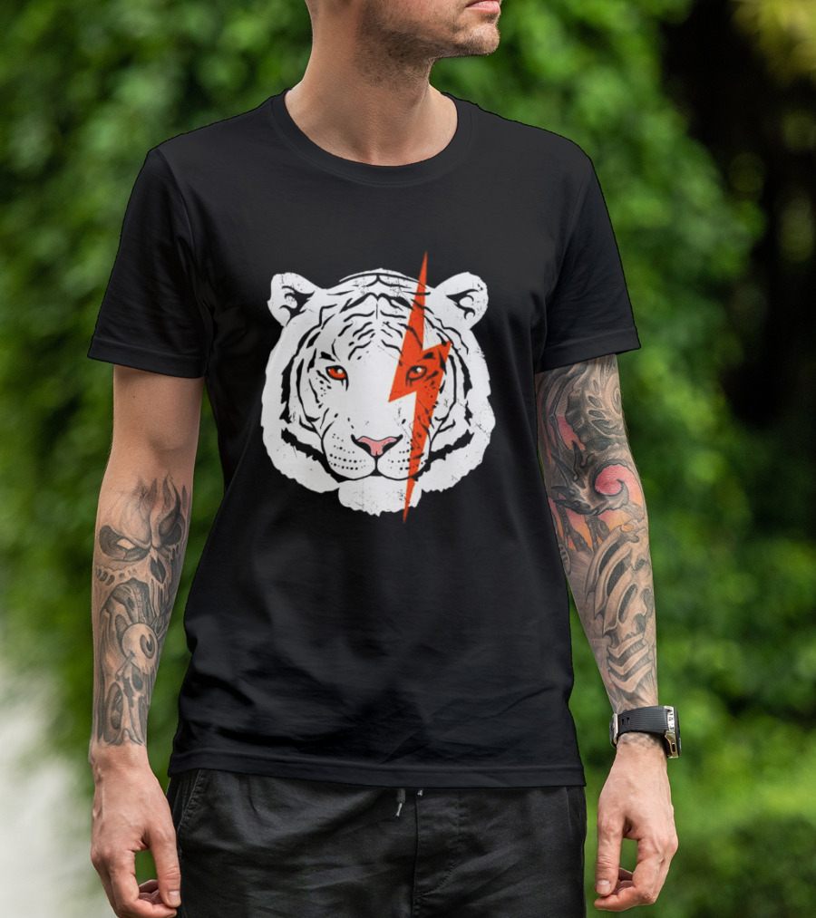 Cincinnati Bengals Lightning Tiger Logo T-Shirt