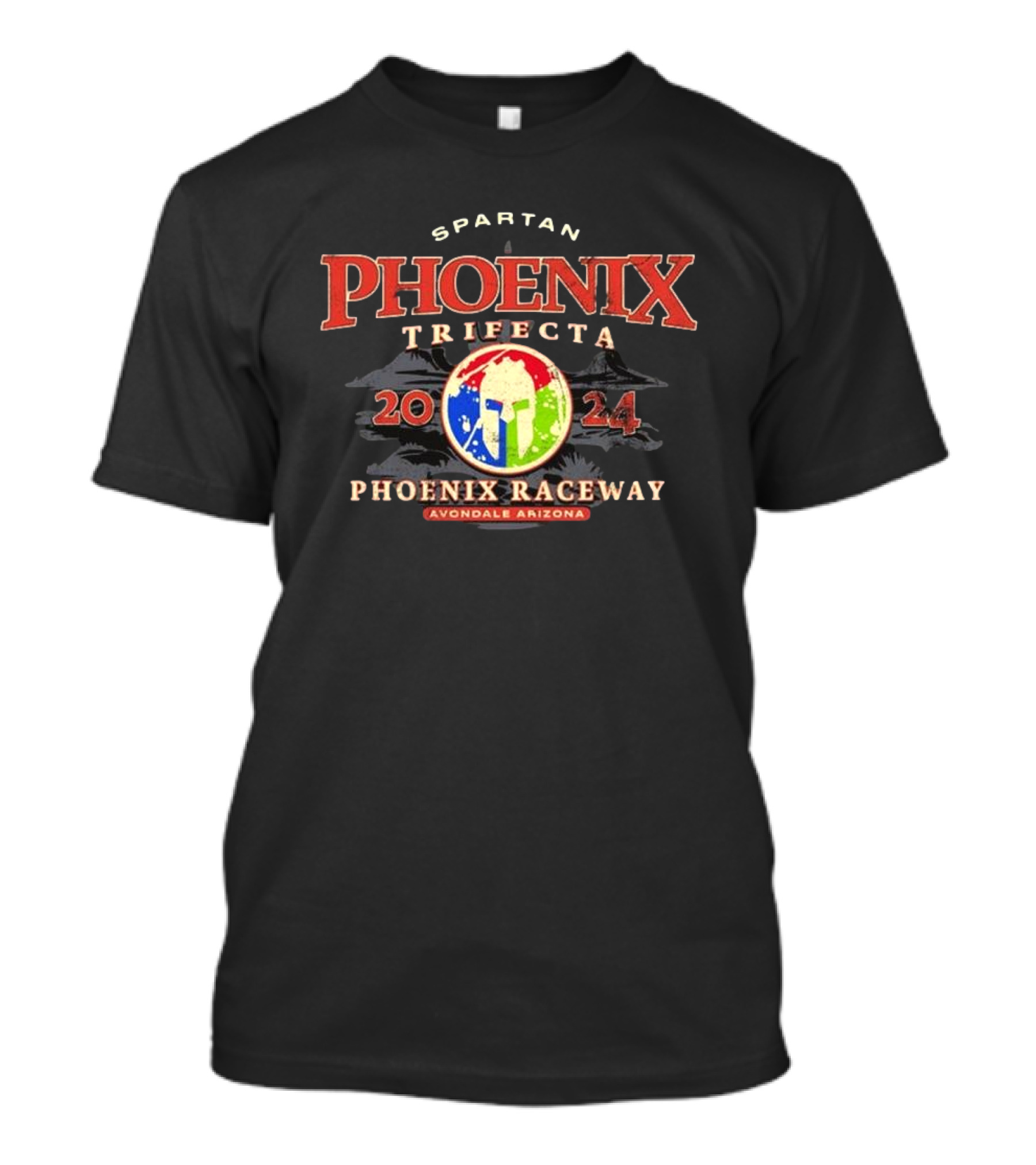 SPARTAN Phoenix Trifecta 2024 Phoenix Raceway Avondale Arizona T-Shirt