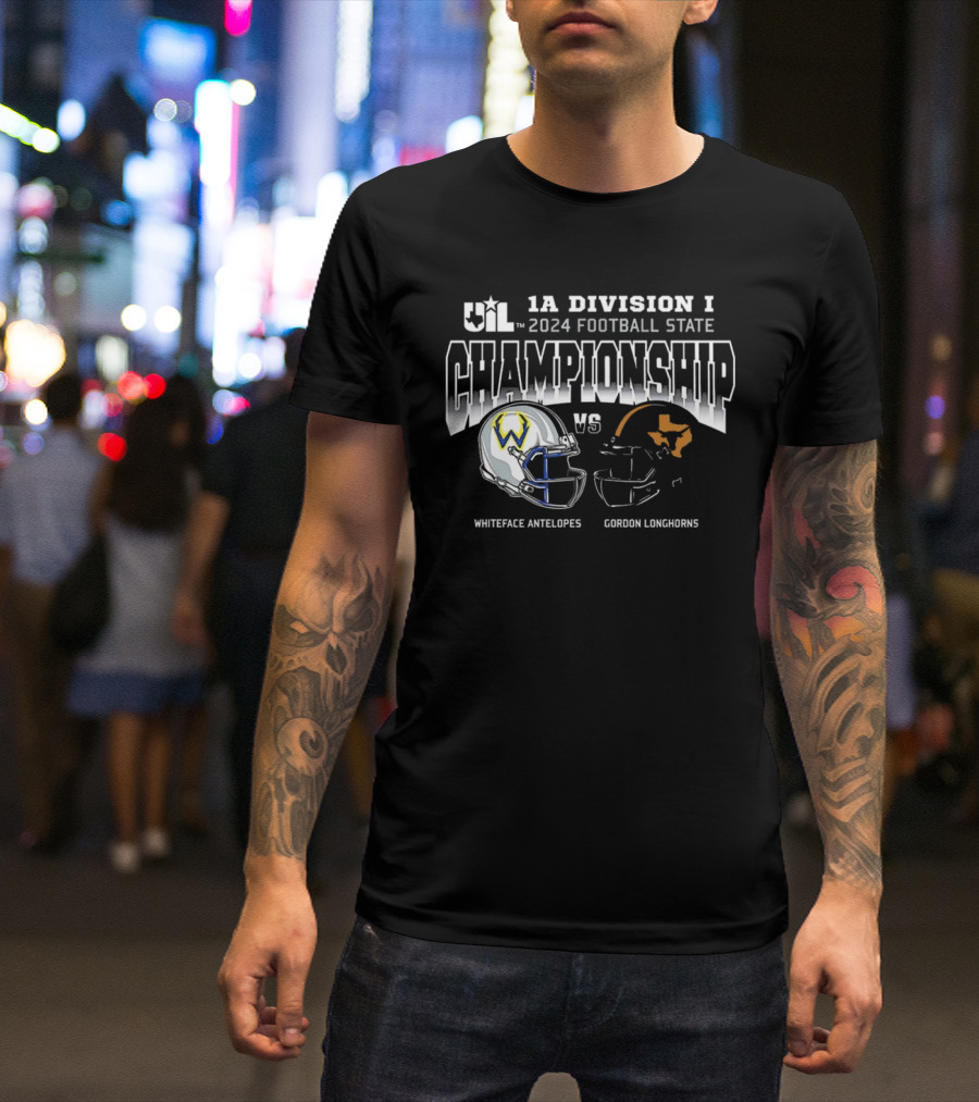 UIL 1A Division I 2024 Football State Championship Whiteface Antelopes Vs Gordon Longhorns T-Shirt