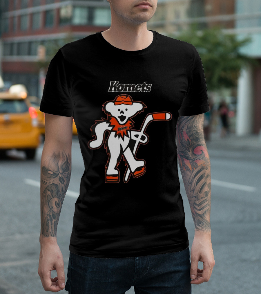 Komets Grateful Dead Hockey Bear Fan Night T-Shirt