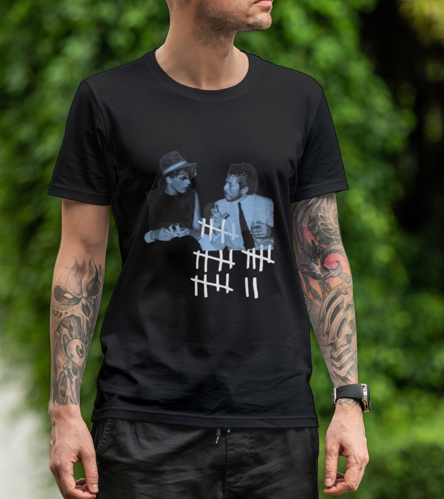 John Taylor X Robert Palmer Power Station Photo Counting Marks T-Shirt
