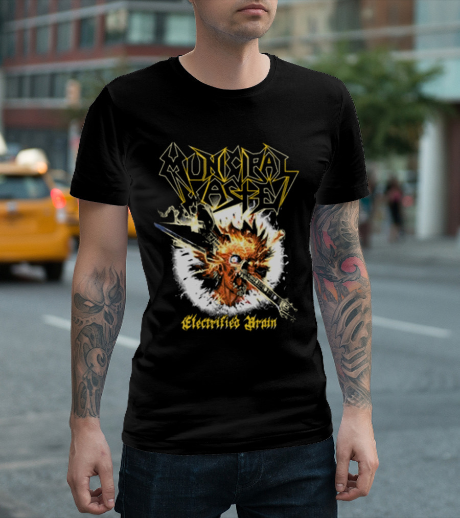 Municipal Waste Electrified Brain Explosive Head T-Shirt