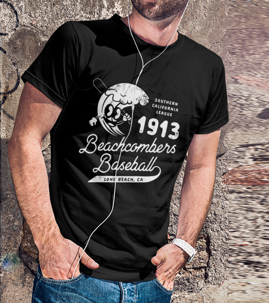 Southern California League 1913 Beachcombers Baseball Long Beach CA T-Shirt