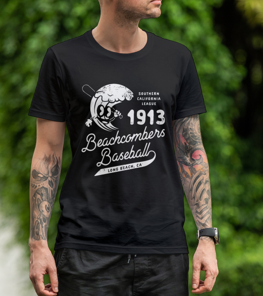 Southern California League 1913 Beachcombers Baseball Long Beach CA T-Shirt