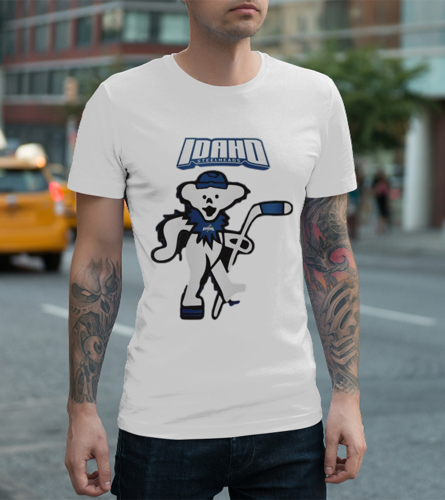 Idaho Steelheads Grateful Dead Hockey Bear 2025 T-Shirt