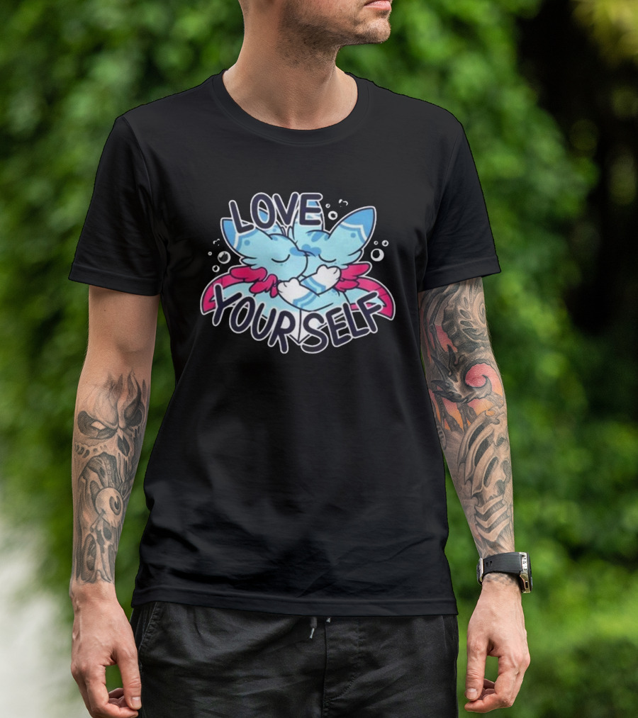 LOVE YOURSELF Kissing Creatures Embrace T-Shirt