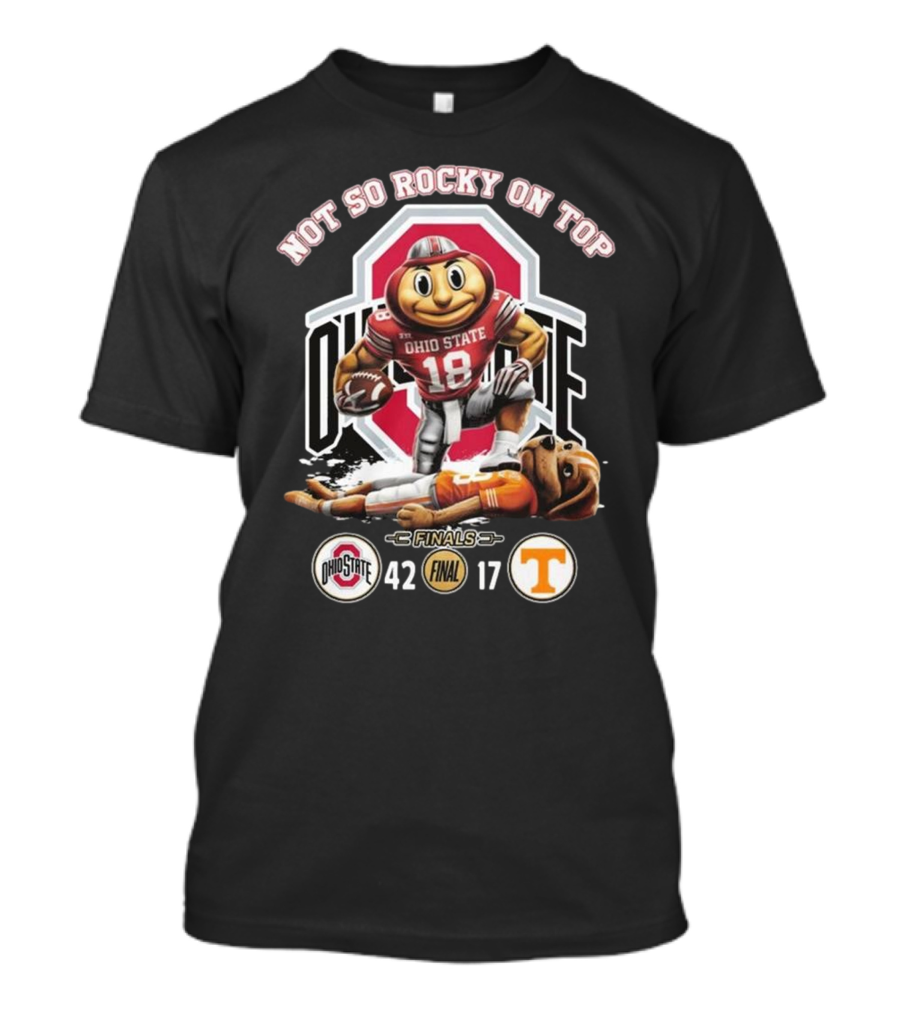 Ohio State Buckeyes Finals Victory Over Tennessee 42-17 Not So Rocky On Top T-Shirt