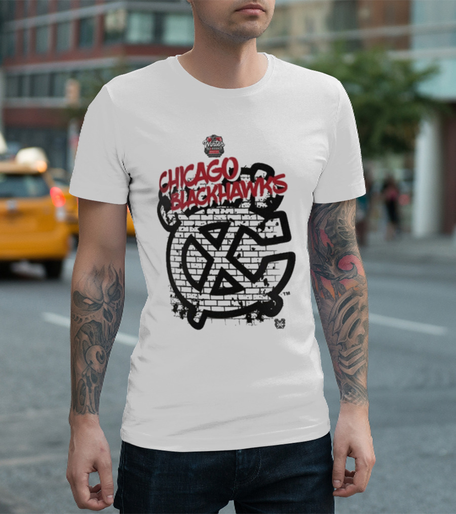 Chicago Blackhawks 2025 NHL Winter Classic Brick Wall T-Shirt