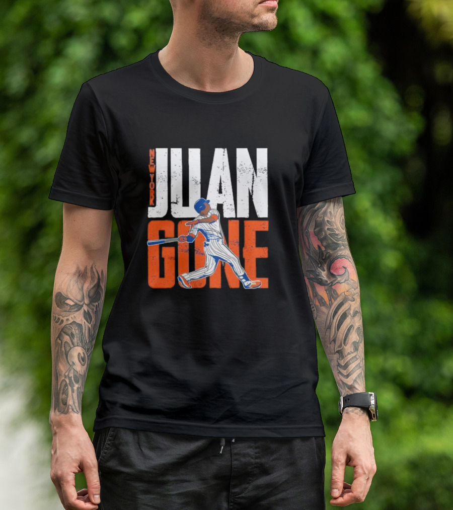 New York Juan Gone Baseball Player Swinging T-Shirt