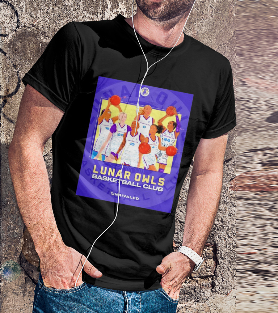 Lunar Owls Basketball Club Unrivaled Cartoon Players T-Shirt