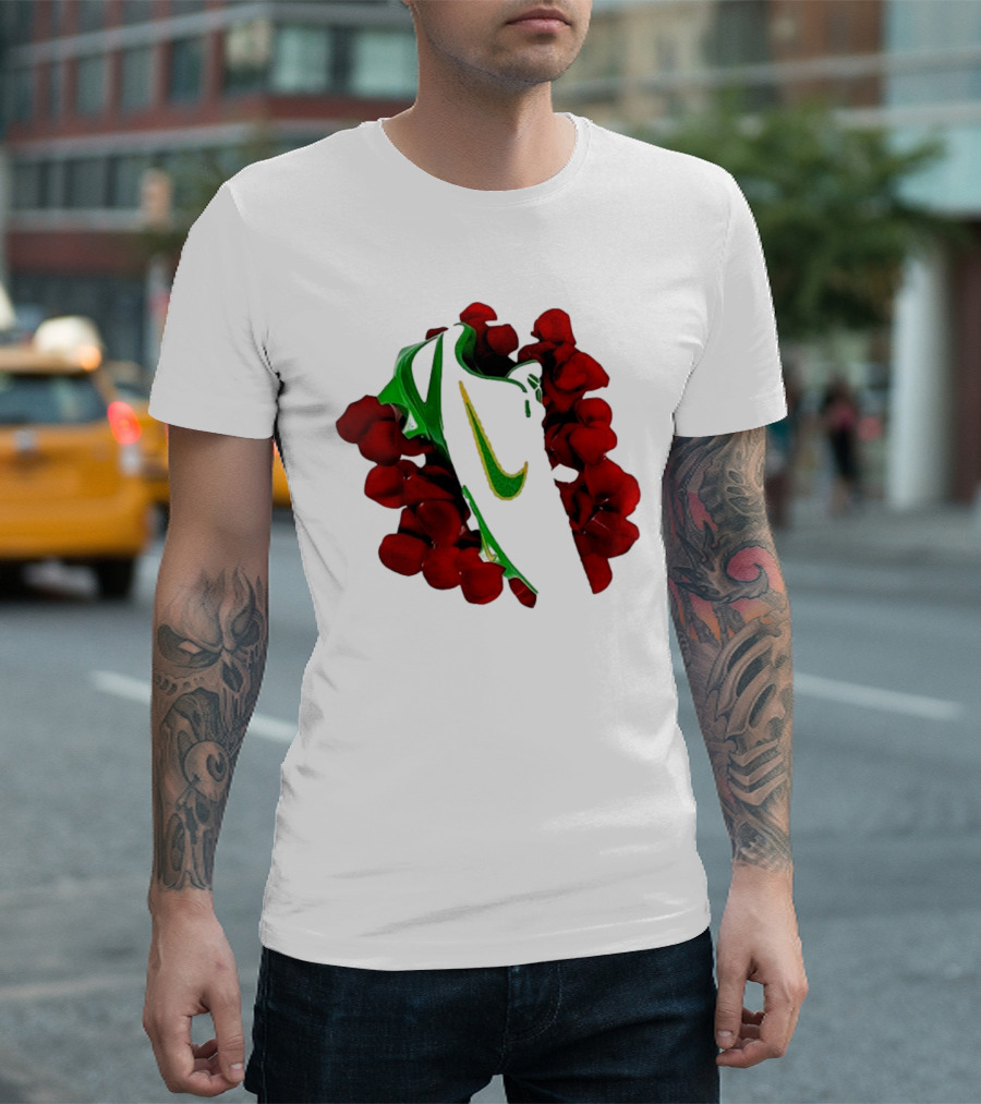 024 Rose Bowl Oregon Ducks Vs Ohio State Buckeyes Kobe 6 Shoes NCAA Division Football Green Red Roses T-Shirt