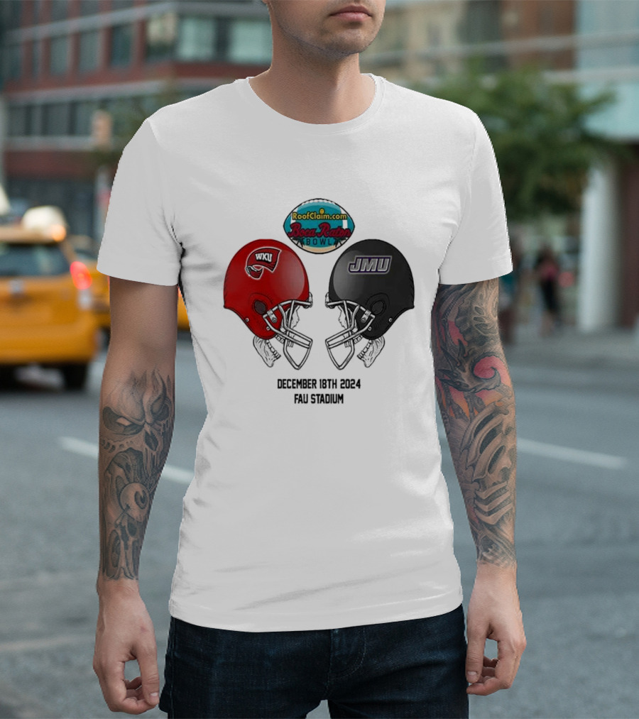 Boca Raton Bowl 2024 Western Kentucky Hilltoppers Vs James Madison Dukes December 18 FAU Stadium T-Shirt