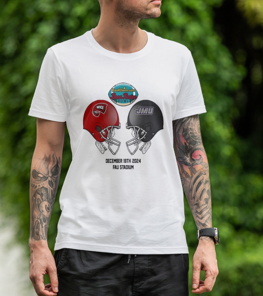 Boca Raton Bowl 2024 Western Kentucky Hilltoppers Vs James Madison Dukes December 18 FAU Stadium T-Shirt