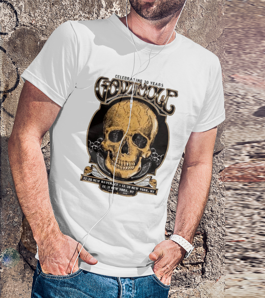 Celebrating 30 Years Gov’t Mule Skull Design Dec 28 New Haven CT Dec 30-31 New York NY T-Shirt