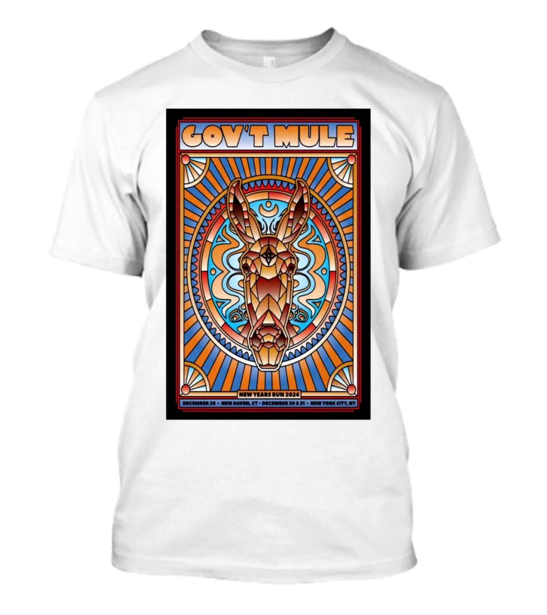 Gov’t Mule New Year's Run 2024 New Haven CT December 28 College Street Music Hall T-Shirt