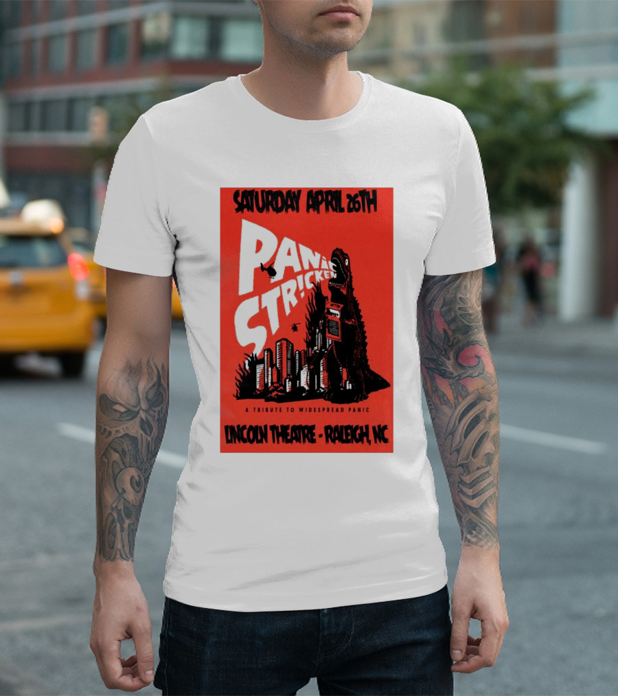 Saturday April 26th Panic Stricken A Tribute to Widespread Panic Lincoln Theatre Raleigh NC T-Shirt
