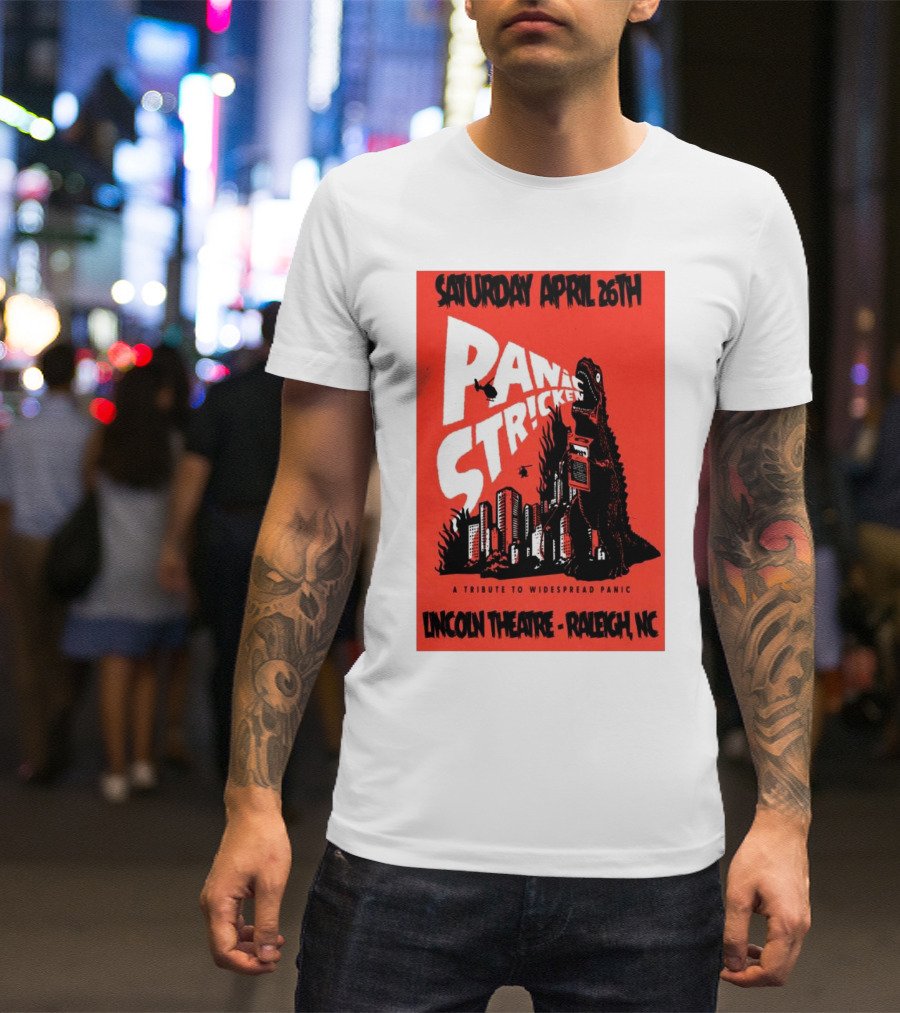 Saturday April 26th Panic Stricken A Tribute To Widespread Panic Lincoln Theatre Raleigh NC T-Shirt