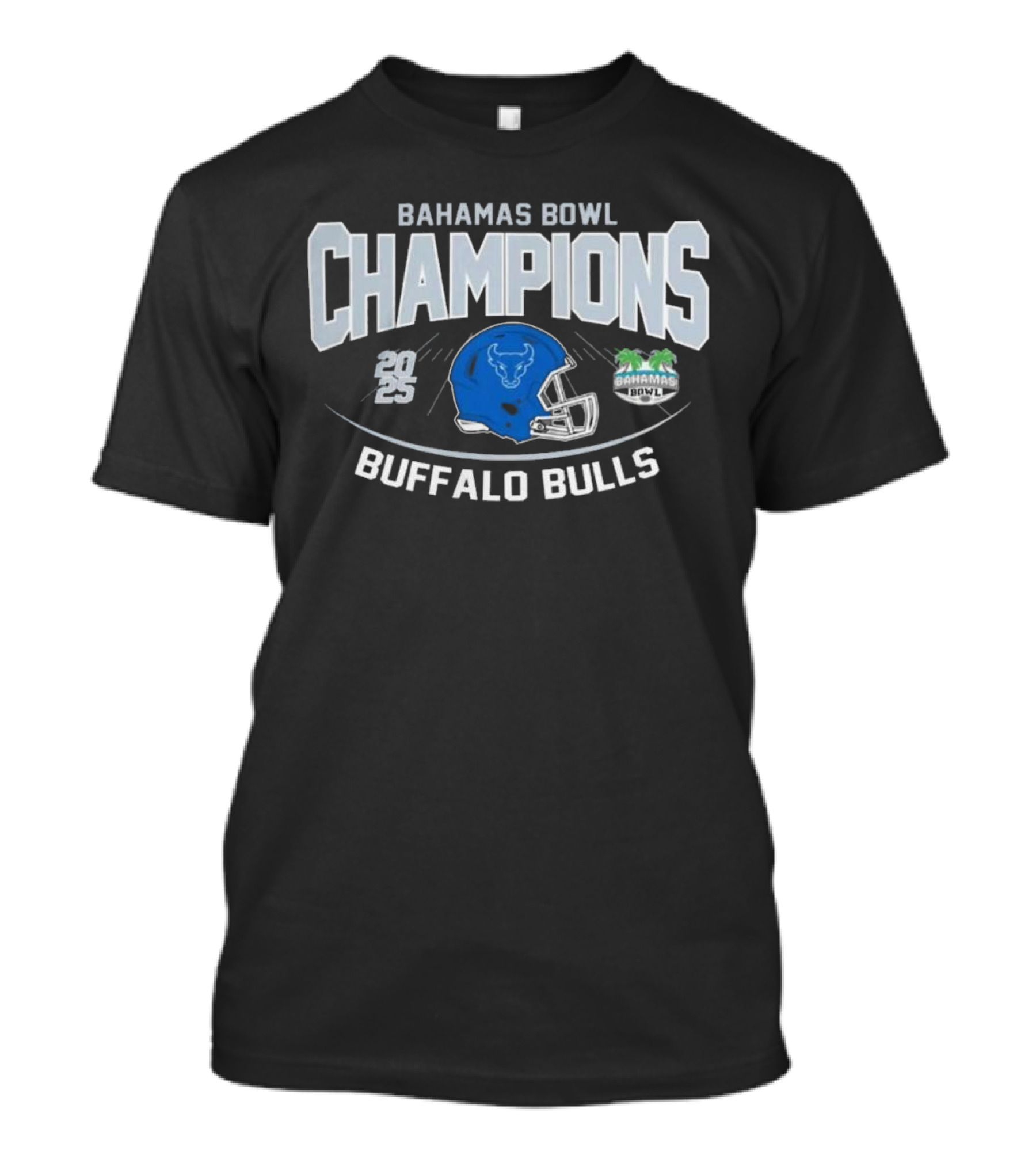 2025 Bahamas Bowl Champions Buffalo Bulls Football Helmet Bahamas Bowl T-Shirt