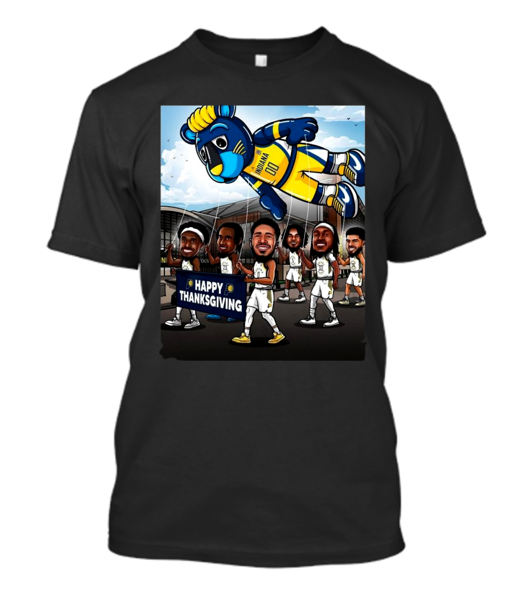 Indiana Pacers Happy Thanksgiving Day Turkey Day Parade NBA T-Shirt