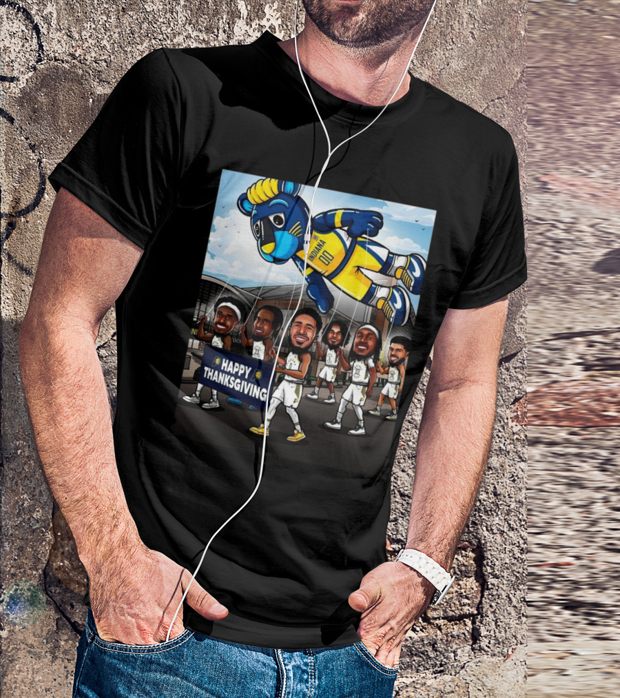 Indiana Pacers Happy Thanksgiving Day Turkey Day Parade NBA T-Shirt