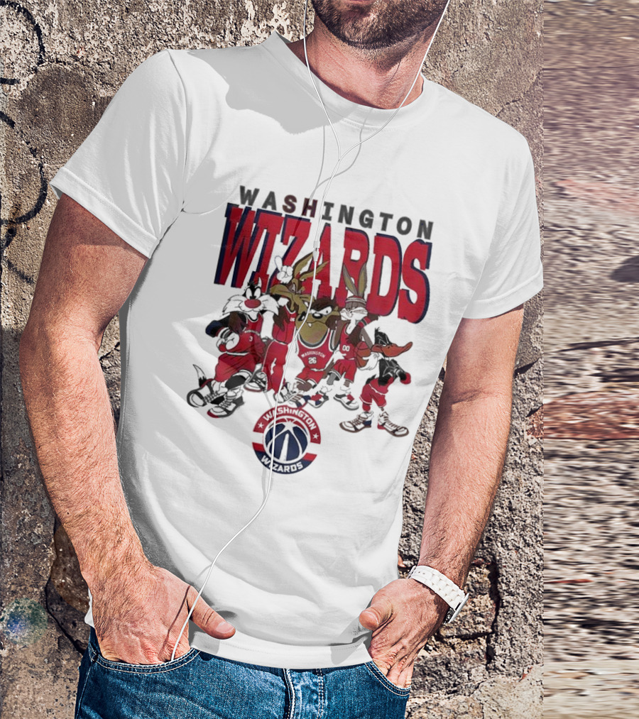 Washington Wizards NBA Basketball Looney Tunes Characters T-Shirt