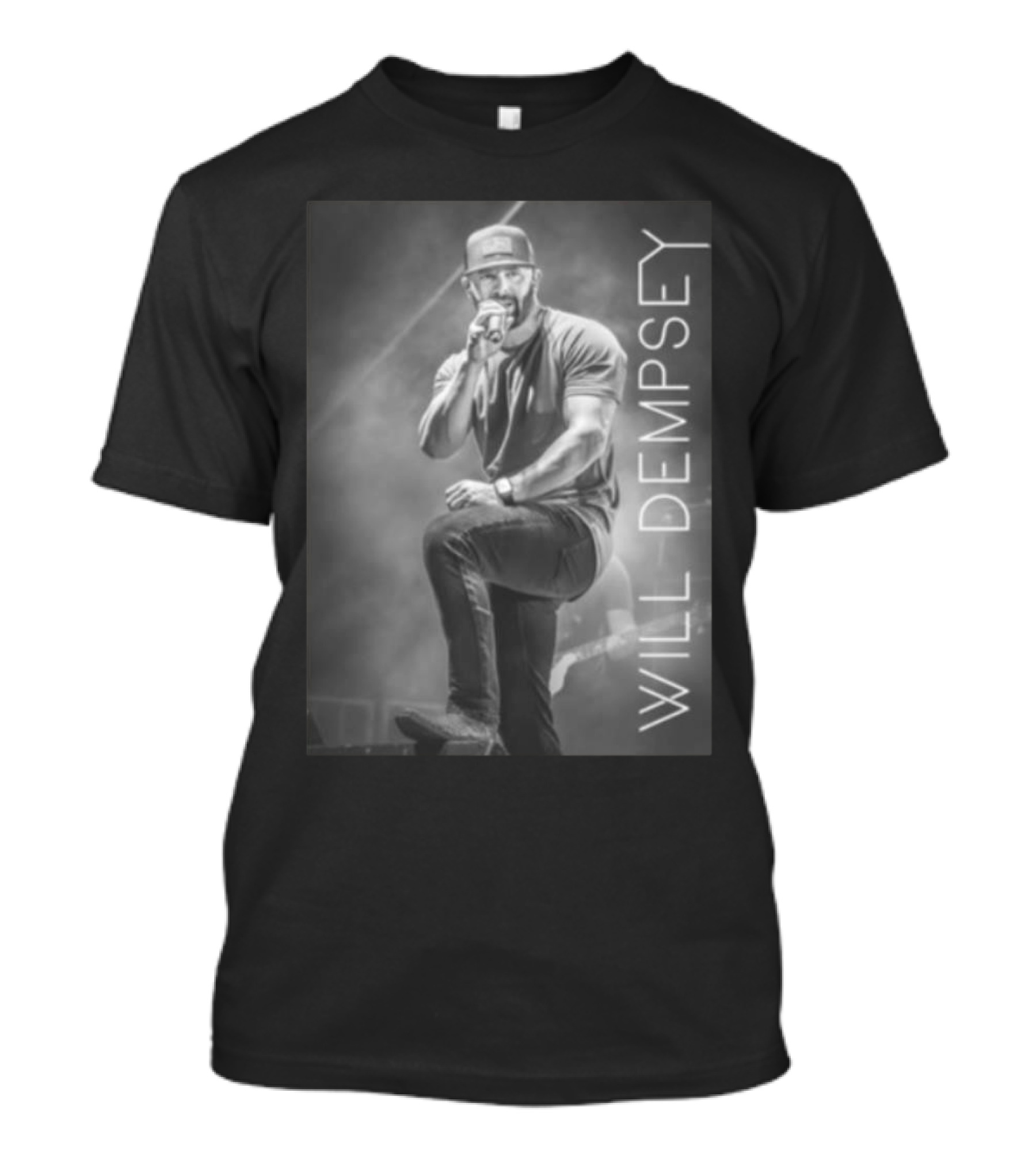 Will Dempsey Live Concert Performance Black And White Image T-Shirt