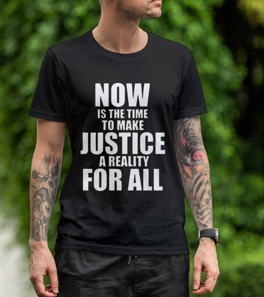Dallas Mavericks X 2025 Martin Luther King Day Now Is The Time To Make Justice A Reality For All T-Shirt