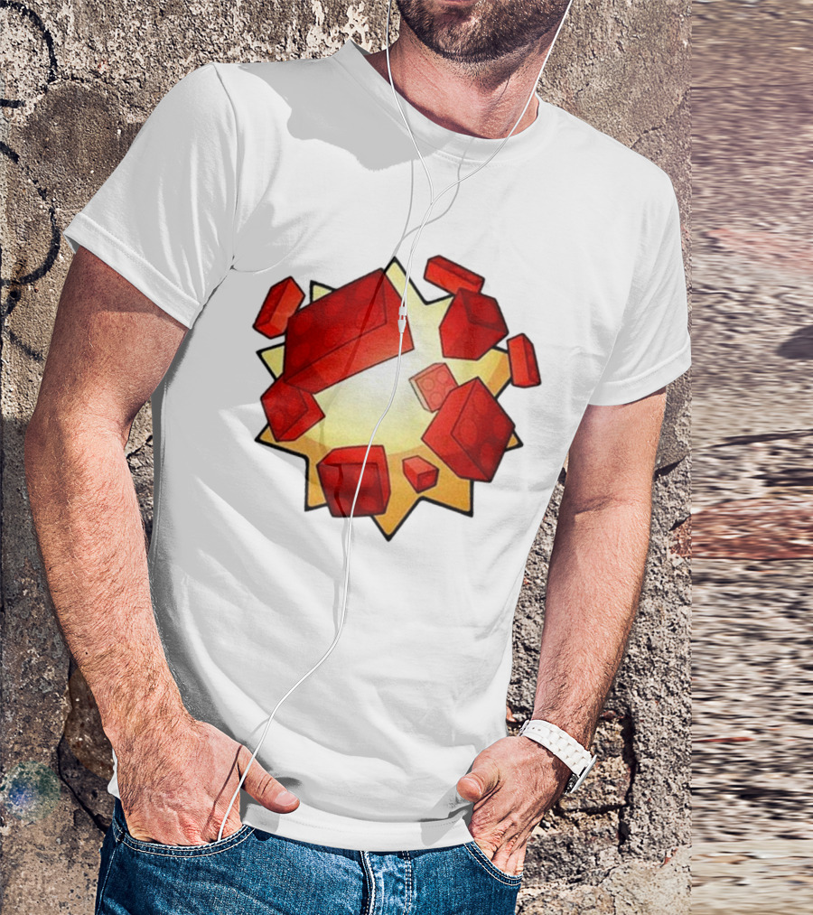 Trending Unusual Worldwide Bloxxer Exploding Red Blocks Left Overs T-Shirt