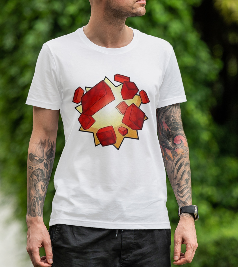 Trending Unusual Worldwide Bloxxer Exploding Red Blocks Left Overs T-Shirt