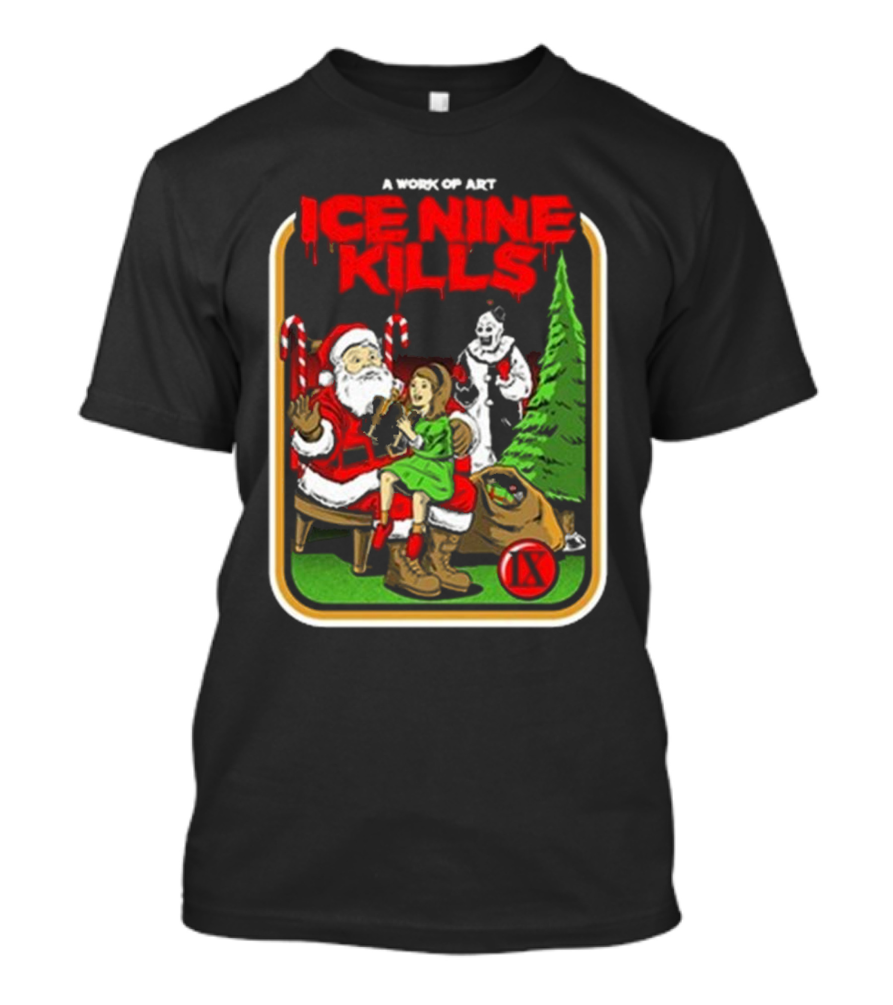 A Work Of Art Ice Nine Kills Gory Storybook Christmas Santa 2024 IX T-Shirt