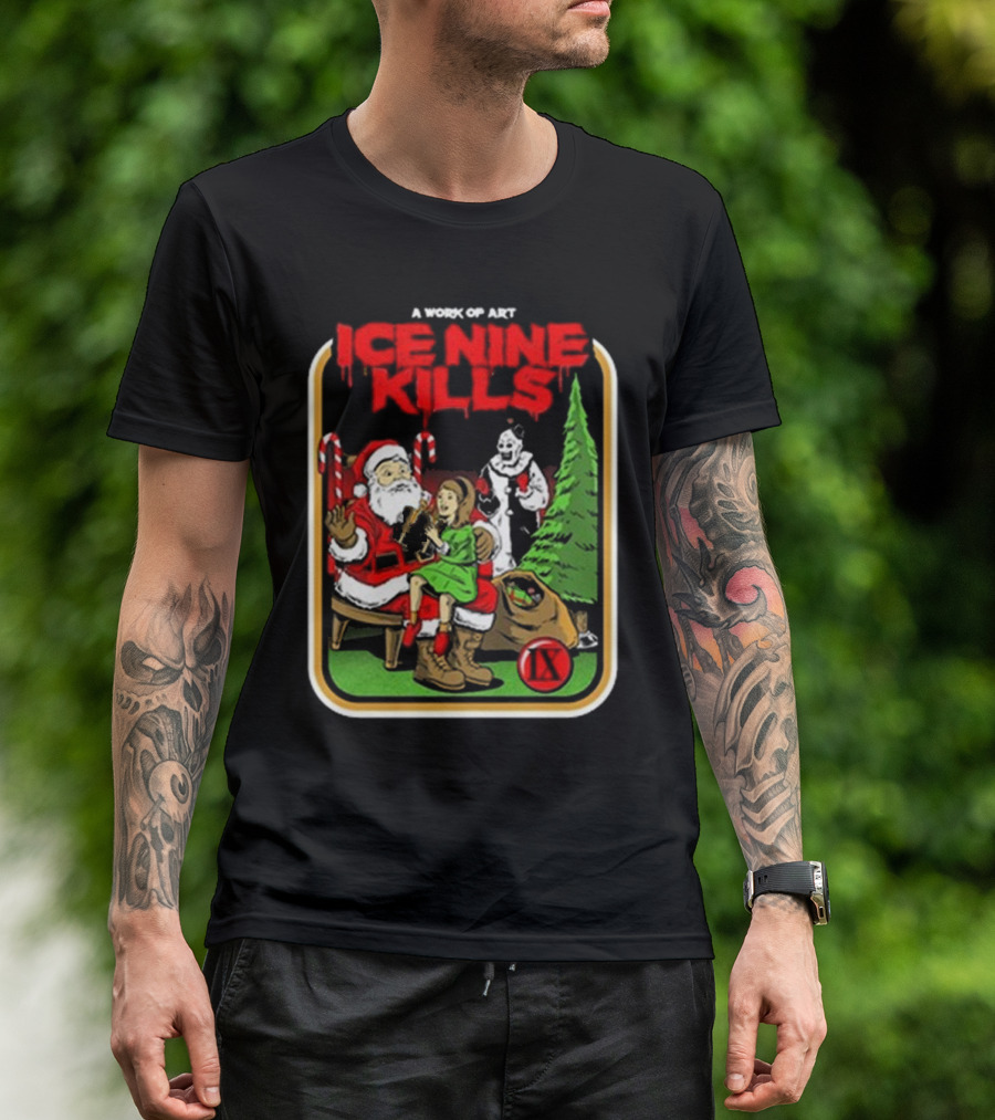 A Work Of Art Ice Nine Kills Gory Storybook Christmas Santa 2024 IX T-Shirt